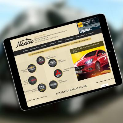 Nádor Autó Zrt. - Weboldal készítés